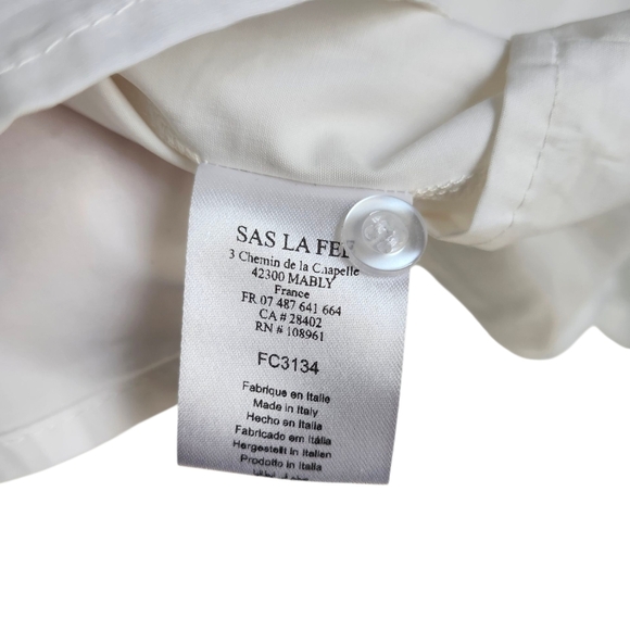 La Fée Maraboutée White Button-Front Tie Camisole – Size 38 - Picture 3 of 4